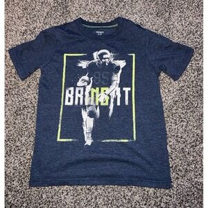 Carter's boys blue "Bring it"‎ football short sleeve shirt size 7